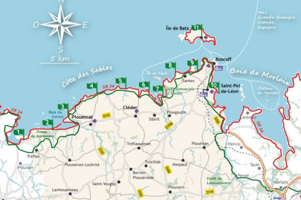 GR34 roscoff cote des sables enclos paroissiaux